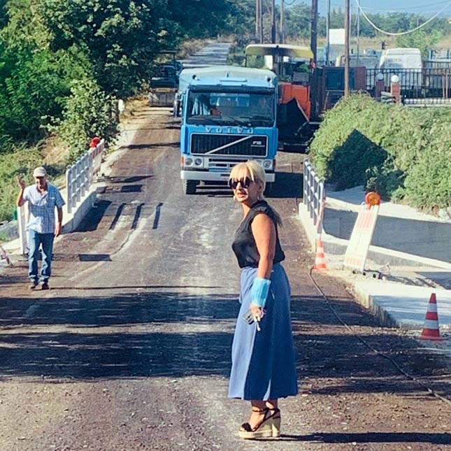 Η Αντιπεριφερειάρχης Πιερίας σε τεχνικές-σωστικές παρεμβάσεις στη Γανόχωρα