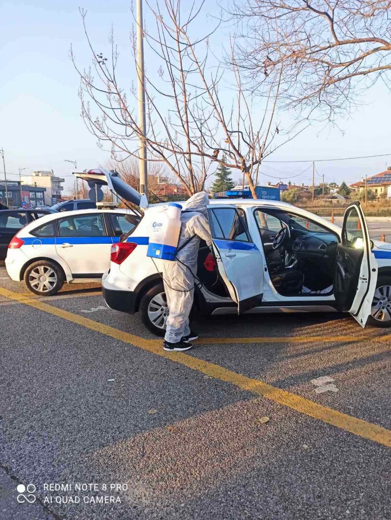 Δήμος Κατερίνης | Απολυμάνσεις των περιπολικών της Αστυνομικής Διεύθυνσης Πιερίας