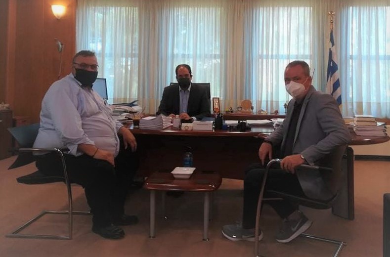 Συνάντηση του Δημάρχου Κατερίνης & του προέδρου του Λιμενικού Ταμείου Πιερίας με τον Υφυπουργό Υποδομών