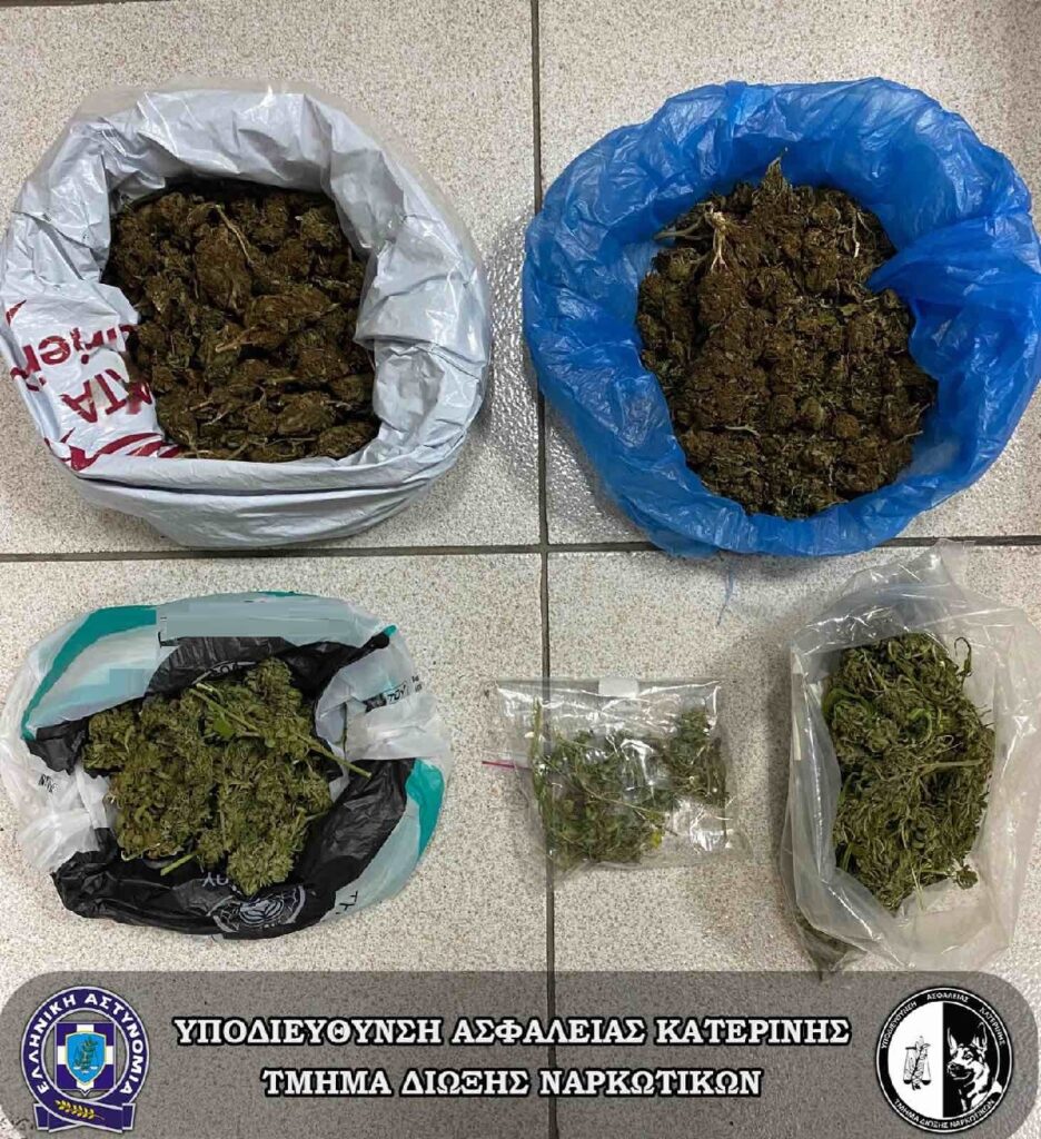Πιερία | Σύλληψη για κατοχή ακατέργαστης κάνναβης (φωτό)
